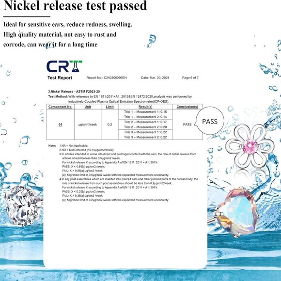 16Pcs Hypoallergenic Stainless Steel CZ Pearl Heart Flower Stud Earrings Gift Se - Picture 4 of 7